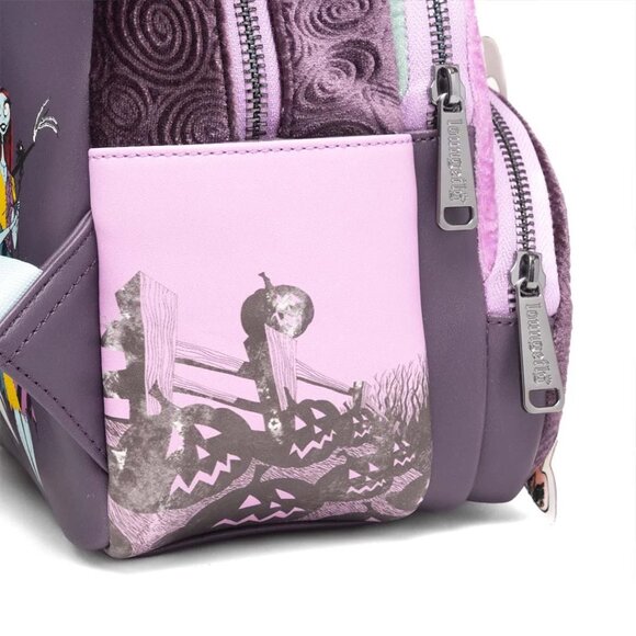 Loungefly Disney Nightmare Before Christmas Glow in Dark Backpack 707 Street NWT - Picture 7 of 10